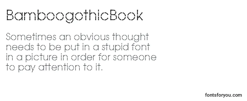 BamboogothicBook Font