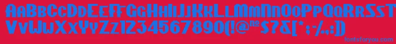 Шрифт Chippewafallsnf – синие шрифты на красном фоне