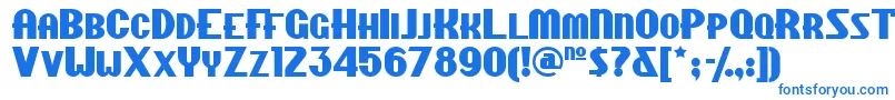 Chippewafallsnf-fontti – siniset fontit valkoisella taustalla