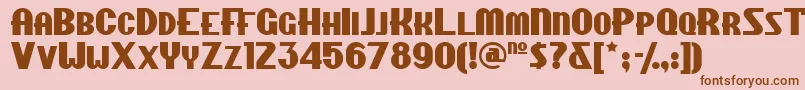 Chippewafallsnf-Schriftart – Braune Schriften auf rosa Hintergrund