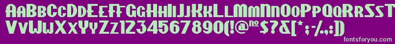 Chippewafallsnf Font – Green Fonts on Purple Background