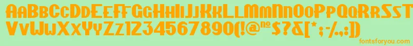 Chippewafallsnf Font – Orange Fonts on Green Background