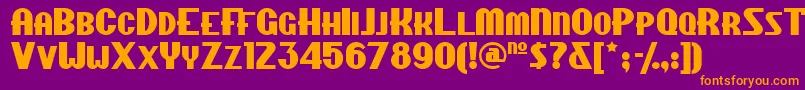 Chippewafallsnf Font – Orange Fonts on Purple Background