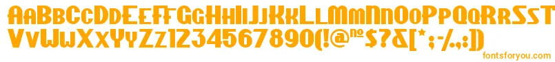 Chippewafallsnf-Schriftart – Orangefarbene Schriften auf weißem Hintergrund