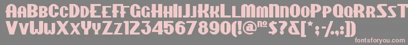 Chippewafallsnf-fontti – vaaleanpunaiset fontit harmaalla taustalla