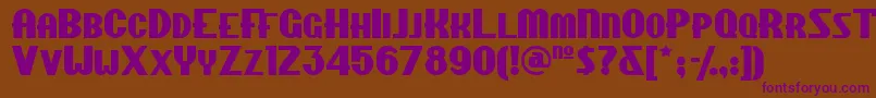 Chippewafallsnf Font – Purple Fonts on Brown Background