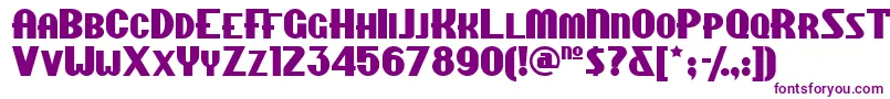 Chippewafallsnf-fontti – violetit fontit valkoisella taustalla