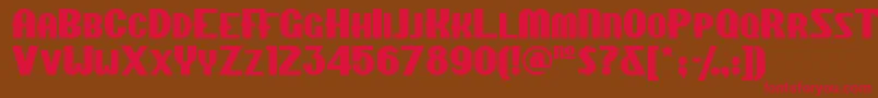 Chippewafallsnf Font – Red Fonts on Brown Background