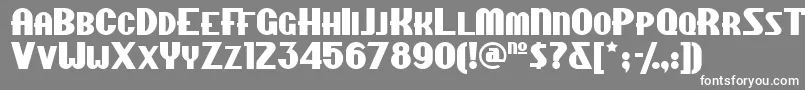 Chippewafallsnf-fontti – valkoiset fontit harmaalla taustalla