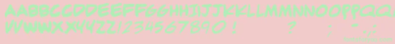 Adam Font – Green Fonts on Pink Background