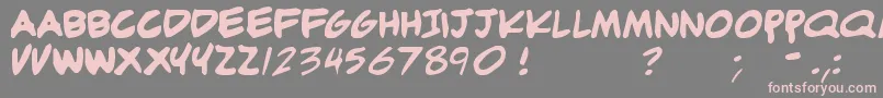 Adam Font – Pink Fonts on Gray Background