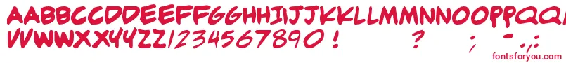 Шрифт Adam – красные шрифты на белом фоне