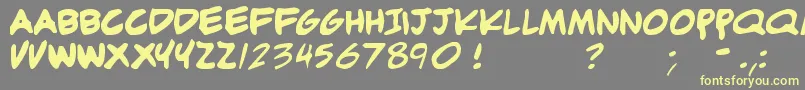 Adam Font – Yellow Fonts on Gray Background