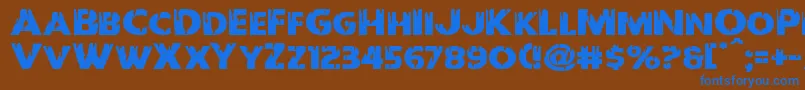 Redundeadexpand Font – Blue Fonts on Brown Background