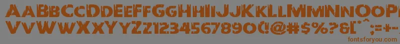 Redundeadexpand Font – Brown Fonts on Gray Background