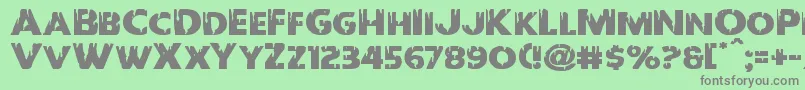 Redundeadexpand Font – Gray Fonts on Green Background