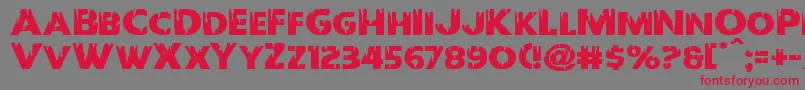 Redundeadexpand Font – Red Fonts on Gray Background