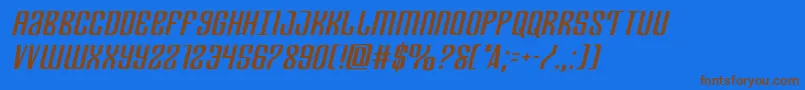 Departmenthsemital Font – Brown Fonts on Blue Background