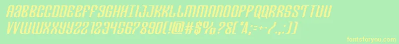 Departmenthsemital Font – Yellow Fonts on Green Background