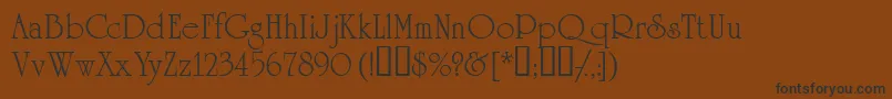 Academiassk Font – Black Fonts on Brown Background