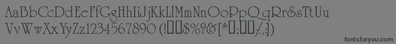 Academiassk-Schriftart – Schwarze Schriften auf grauem Hintergrund