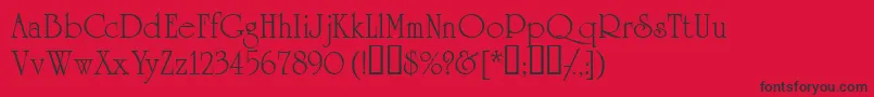 Academiassk Font – Black Fonts on Red Background