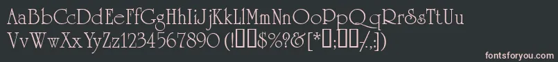 Academiassk Font – Pink Fonts on Black Background