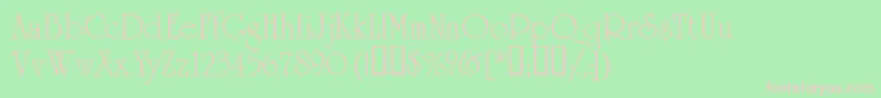 Academiassk Font – Pink Fonts on Green Background