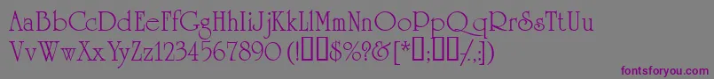 Academiassk Font – Purple Fonts on Gray Background