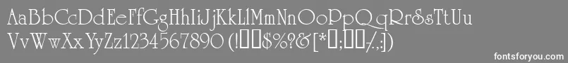 フォントAcademiassk – 灰色の背景に白い文字