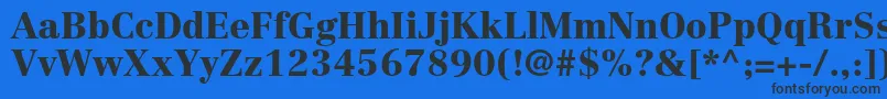 CentennialltstdBlack Font – Black Fonts on Blue Background