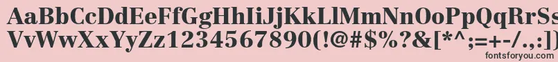 CentennialltstdBlack Font – Black Fonts on Pink Background