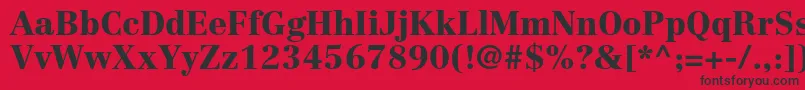 CentennialltstdBlack Font – Black Fonts on Red Background