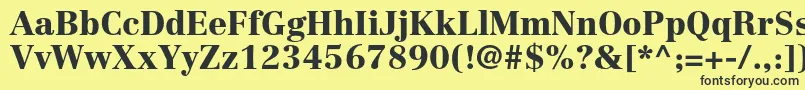 CentennialltstdBlack Font – Black Fonts on Yellow Background