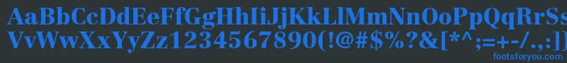 CentennialltstdBlack Font – Blue Fonts on Black Background