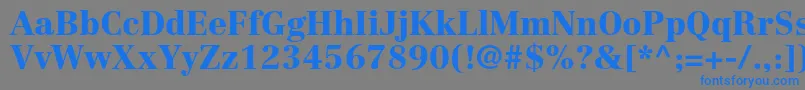 CentennialltstdBlack Font – Blue Fonts on Gray Background