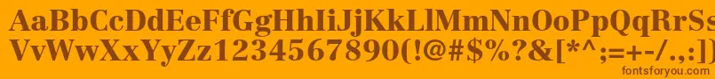 CentennialltstdBlack Font – Brown Fonts on Orange Background