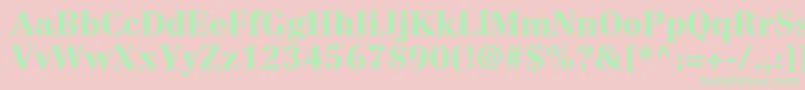 CentennialltstdBlack Font – Green Fonts on Pink Background