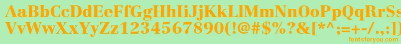 CentennialltstdBlack Font – Orange Fonts on Green Background