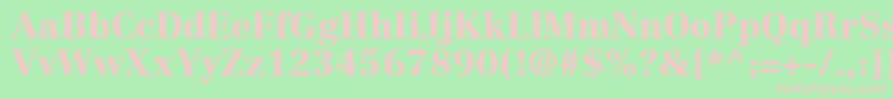 CentennialltstdBlack Font – Pink Fonts on Green Background