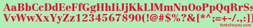 CentennialltstdBlack Font – Red Fonts on Green Background