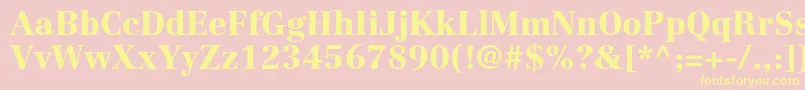 CentennialltstdBlack Font – Yellow Fonts on Pink Background