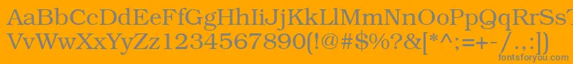 Bookmanatt Font – Gray Fonts on Orange Background
