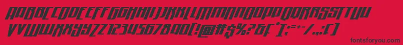 Quantummalicedropital-fontti – mustat fontit punaisella taustalla