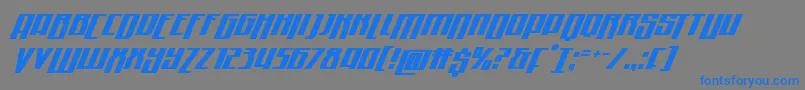 Quantummalicedropital Font – Blue Fonts on Gray Background