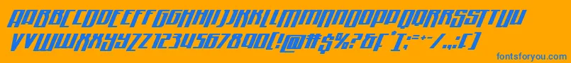 Weitere Informationen zur Quantummalicedropital-Schriftart Quantummalicedropital-Schriftart – Blaue Schriften auf orangefarbenem Hintergrund