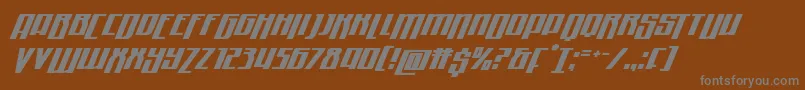 Quantummalicedropital-Schriftart – Graue Schriften auf braunem Hintergrund