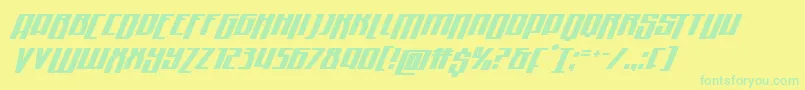 Quantummalicedropital Font – Green Fonts on Yellow Background