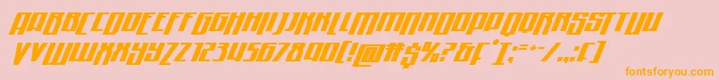 Weitere Informationen zur Quantummalicedropital-Schriftart Quantummalicedropital-Schriftart – Orangefarbene Schriften auf rosa Hintergrund