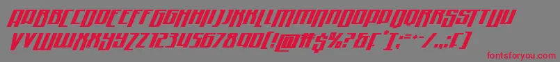 Quantummalicedropital Font – Red Fonts on Gray Background